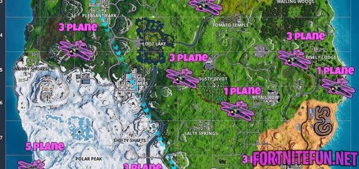 Fortnite X-4 Stormwing Plane Spawn Locations  