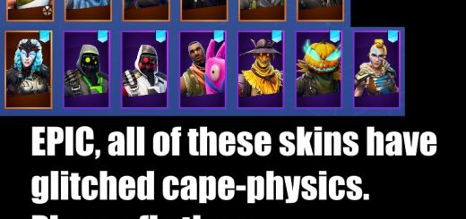 Epic Games will fix the bugs in the skins of Fortnite  
