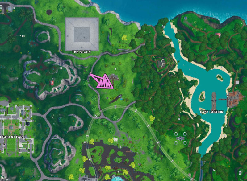 Fortbyte challenges: Accessible by using the cuddle up emoticon inside a rocky umbrella 