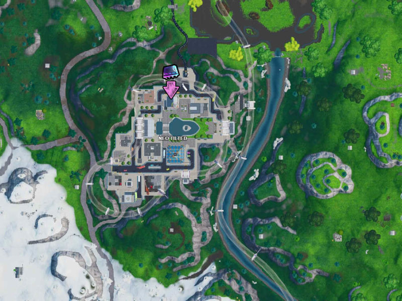 Fortbyte 100: Found On The Highest Floor Of The Tallest Building In Neo Tilted Location Guide 