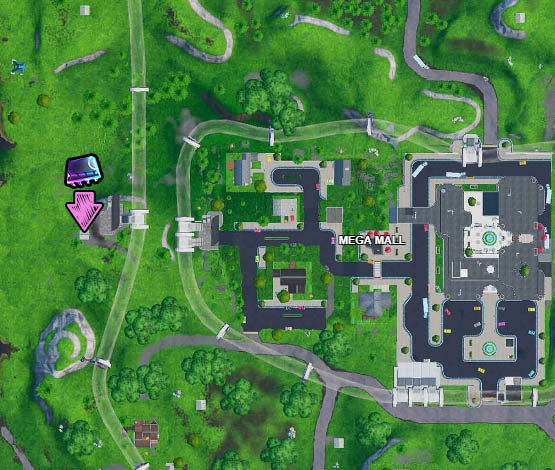 Fortbyte 18: Found Somewhere Between Mega Mall And Dusty Divot Location Fortnite Guide  