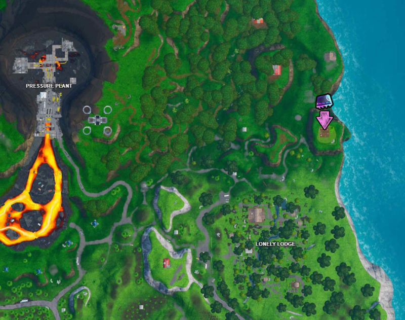 Fortbyte 83: Found in a rock garden near the coast Location Guide Fortnite 