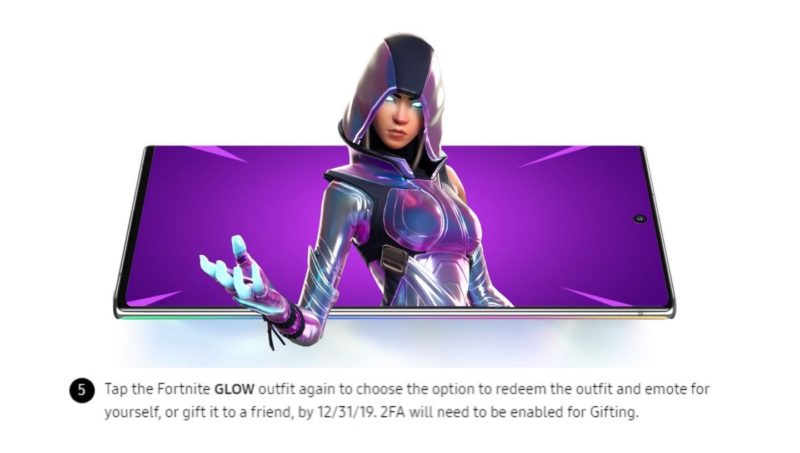 Glow Fortnite Outfit For Samsung Galaxy - The New Fortnite x Samsung Promotion 