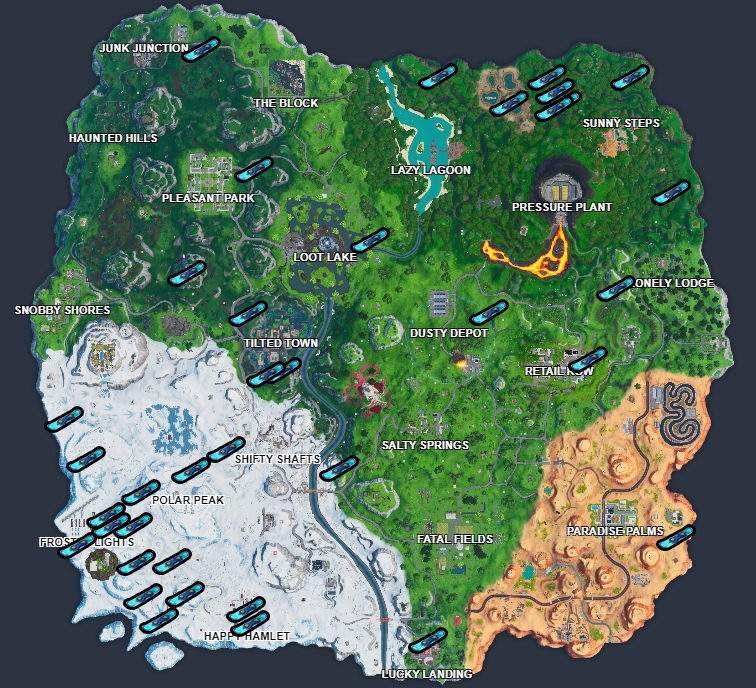 Complete A Time Trial East Of Pleasant Park Or South West Of Salty Springs - Fortnite Storm Racers 