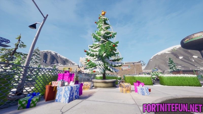 Dance at Holiday trees in different Named Locations – Fortnite Winterfest challenge