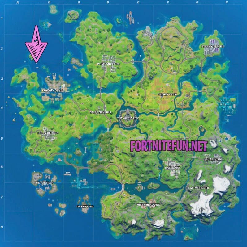 Find the Trident at Coral Cove / Fortnite Aquaman week 5 challenges