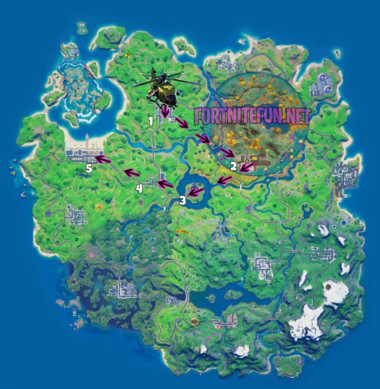 Visit different named locations in a single match - week 8 challenge guide