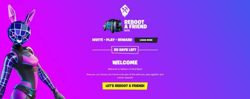 How to reboot a friend and get a pickaxe, a music pack, a wrap and an emoji