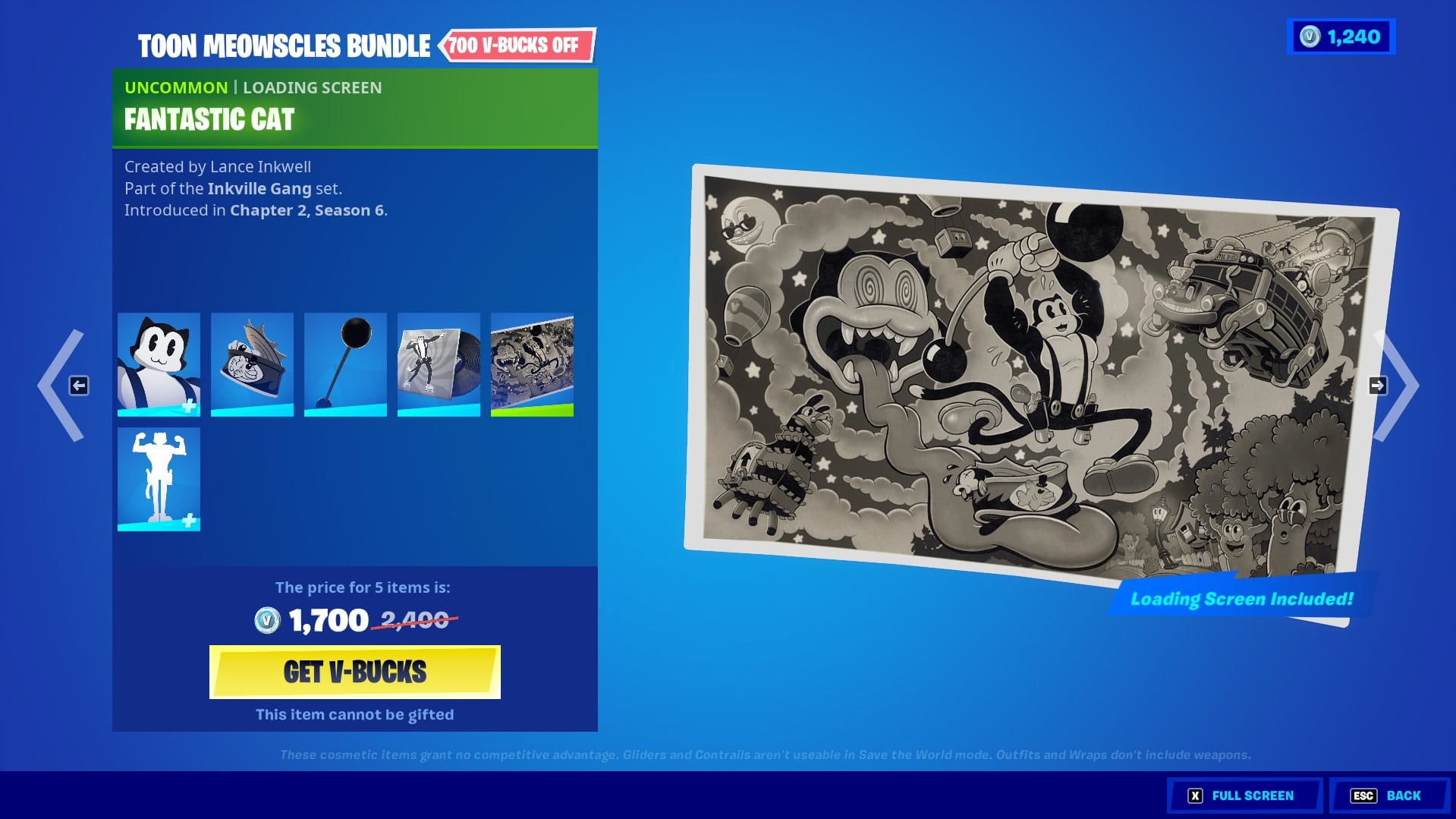 Toon Meowscles is available in the item shop