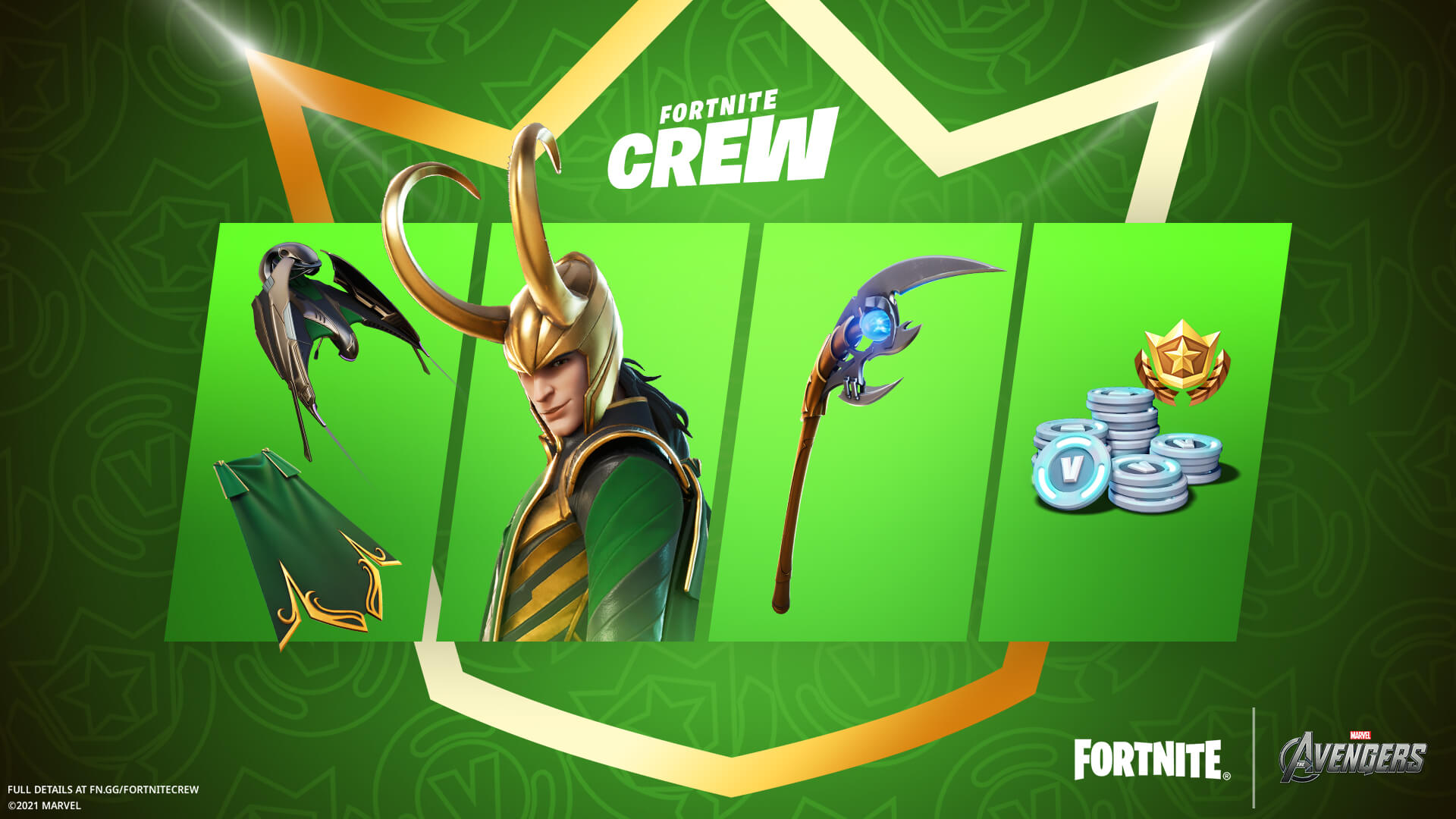 Fortnite Crew July - Loki outfit 