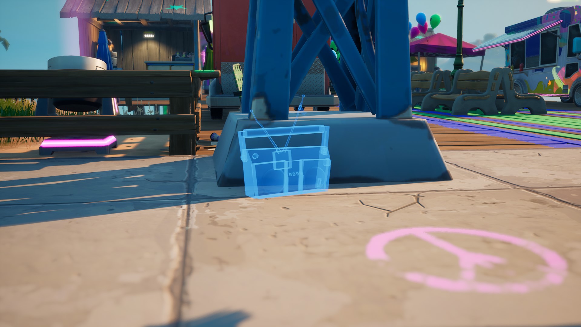 Place boomboxes in Believer Beach - Fortnite Chapter 2 Season 7 legendary challenge  