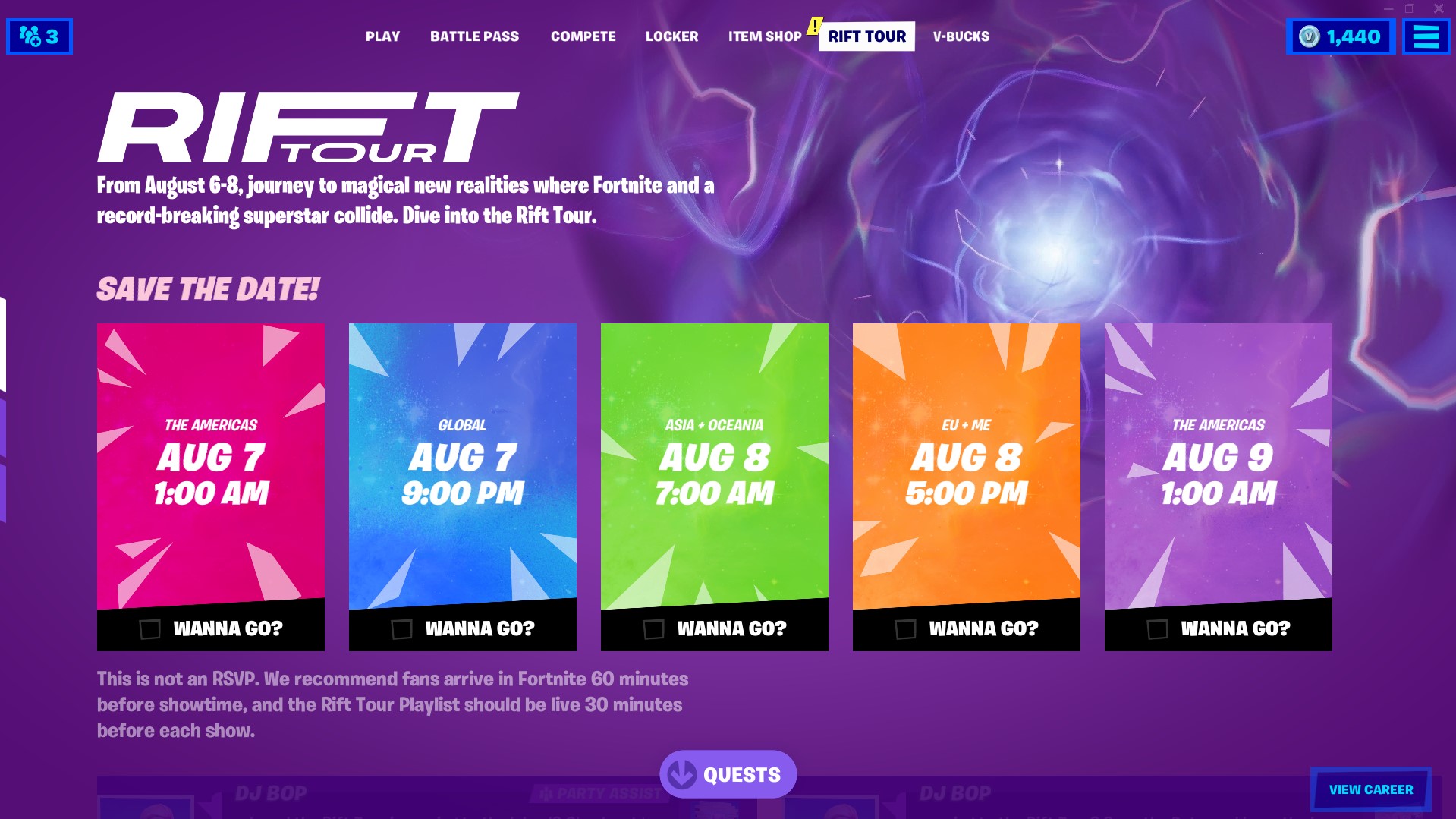 Fortnite Rift Tour challenges with free rewards - guide  