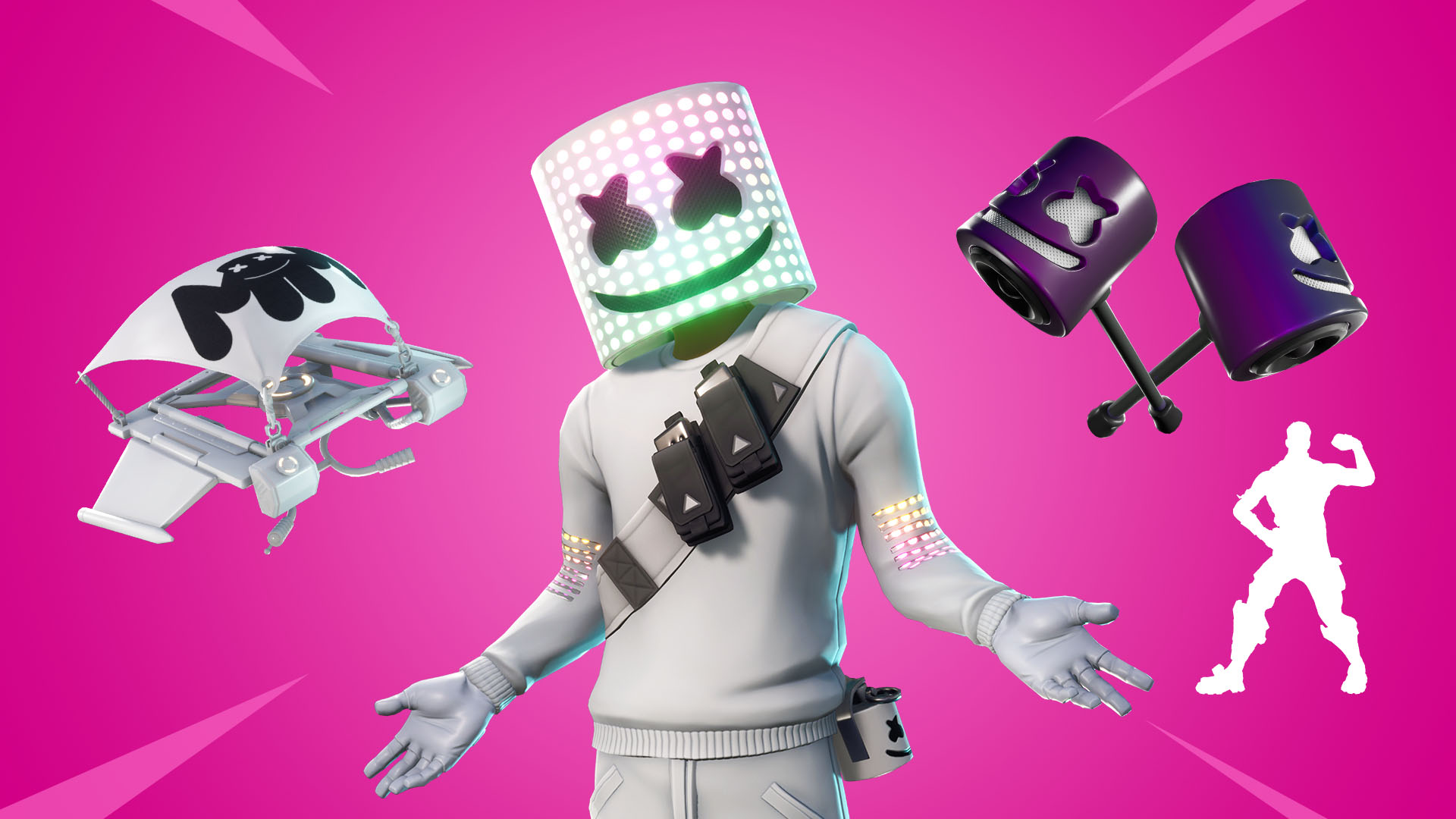 Black style for the Marshmello outfit is coming to Fortnite  