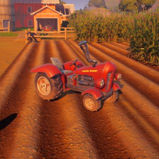 Use the Grab-Itron or Saucer's Tractor beam to deliver a tractor to Hayseed's farm  