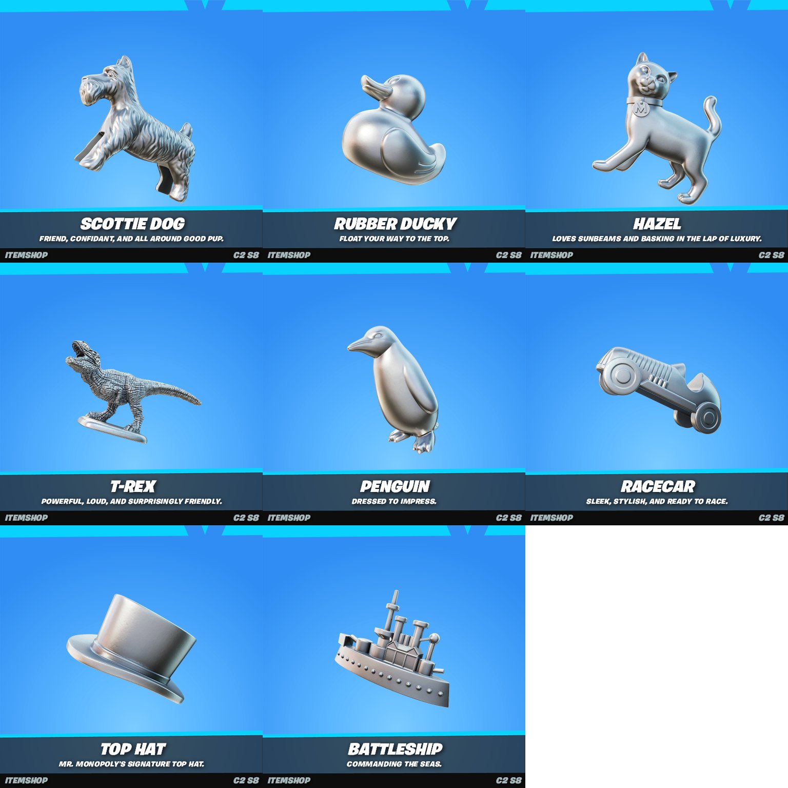 You can get Monopoly back blings in Fortnite for purchasing a board game by Hasbro