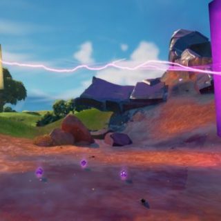 The Golden Cube activated the purple cube at Believer Beach  