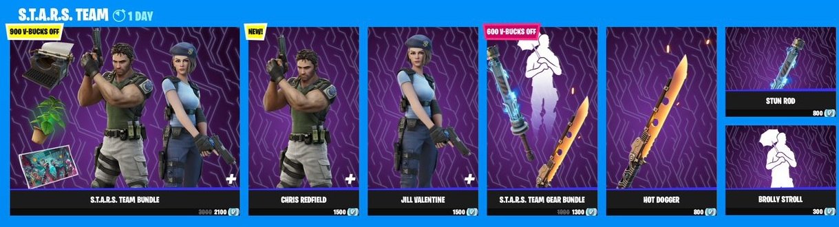 Items from Resident Evil are available in Fortnite  