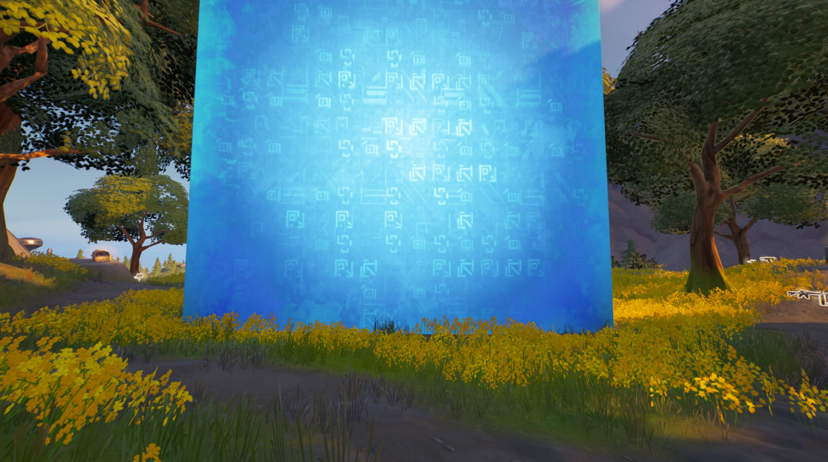 The Blue cube is going to teleport soon! 