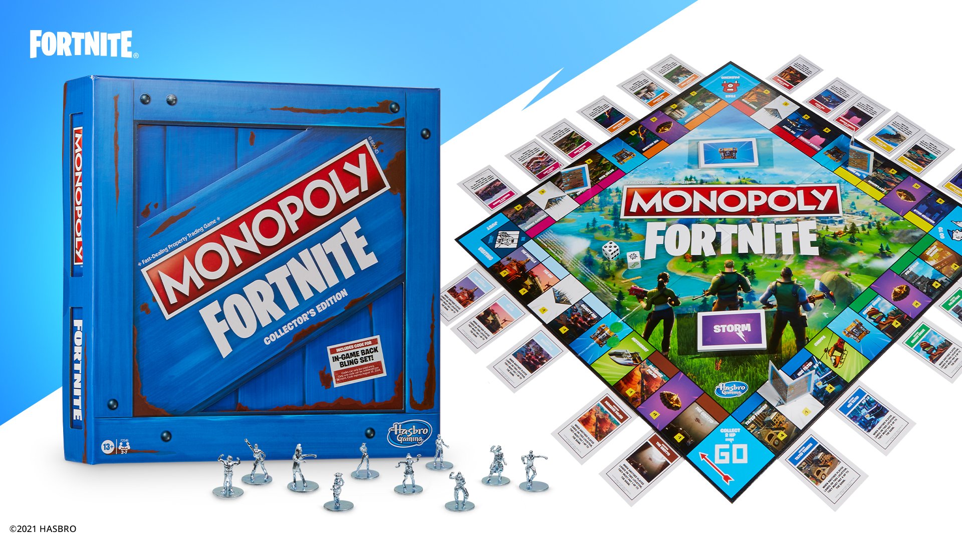 You can get Monopoly back blings in Fortnite for purchasing a board game by Hasbro 
