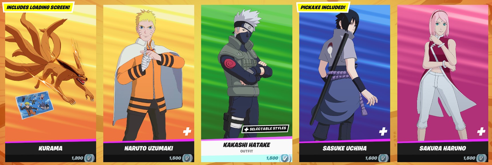 Naruto in Fortnite - outfits, mythical weapon and creative map  
