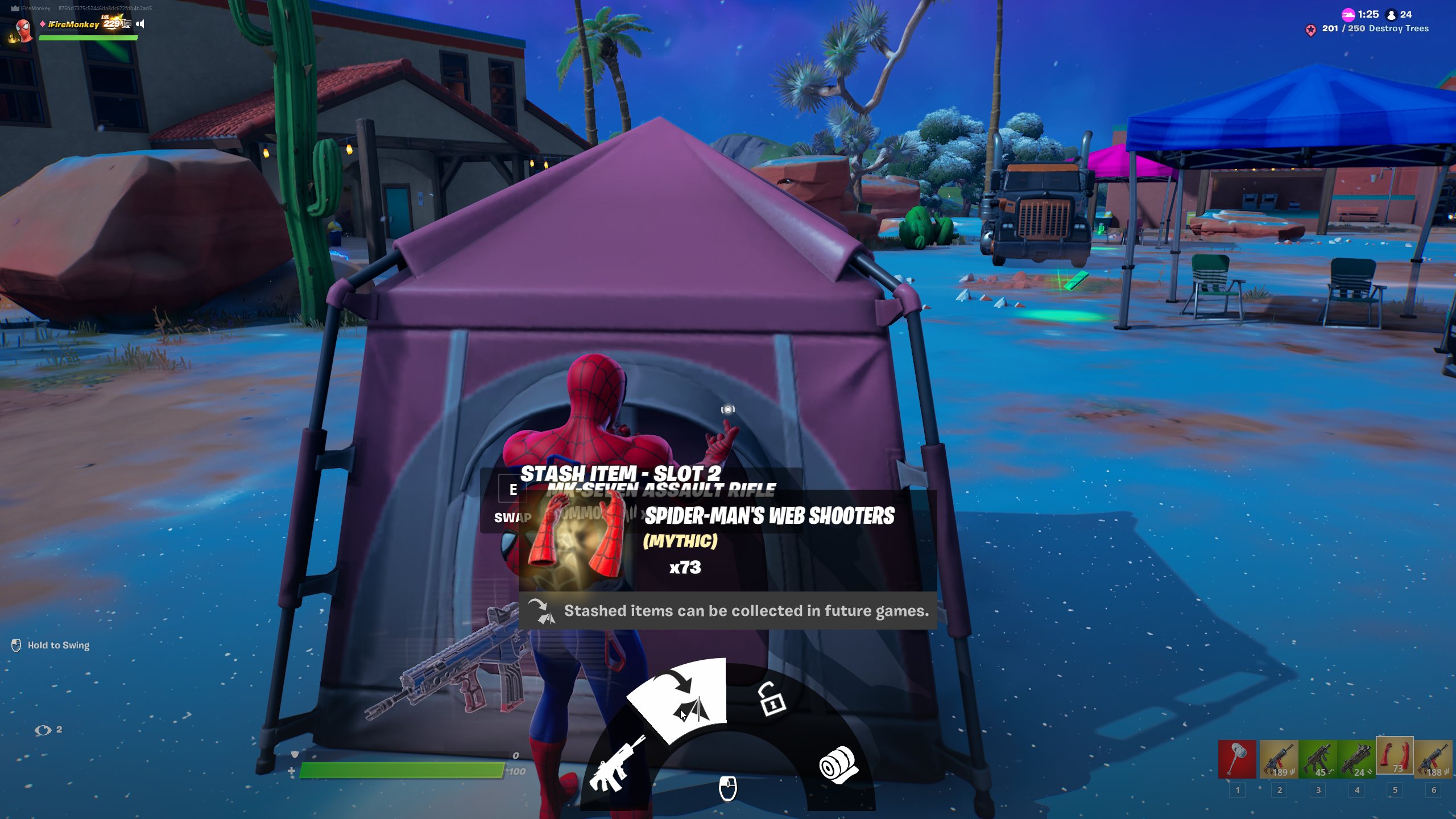 Where to find Spider-Man's Web Shooters in Fortnite? 