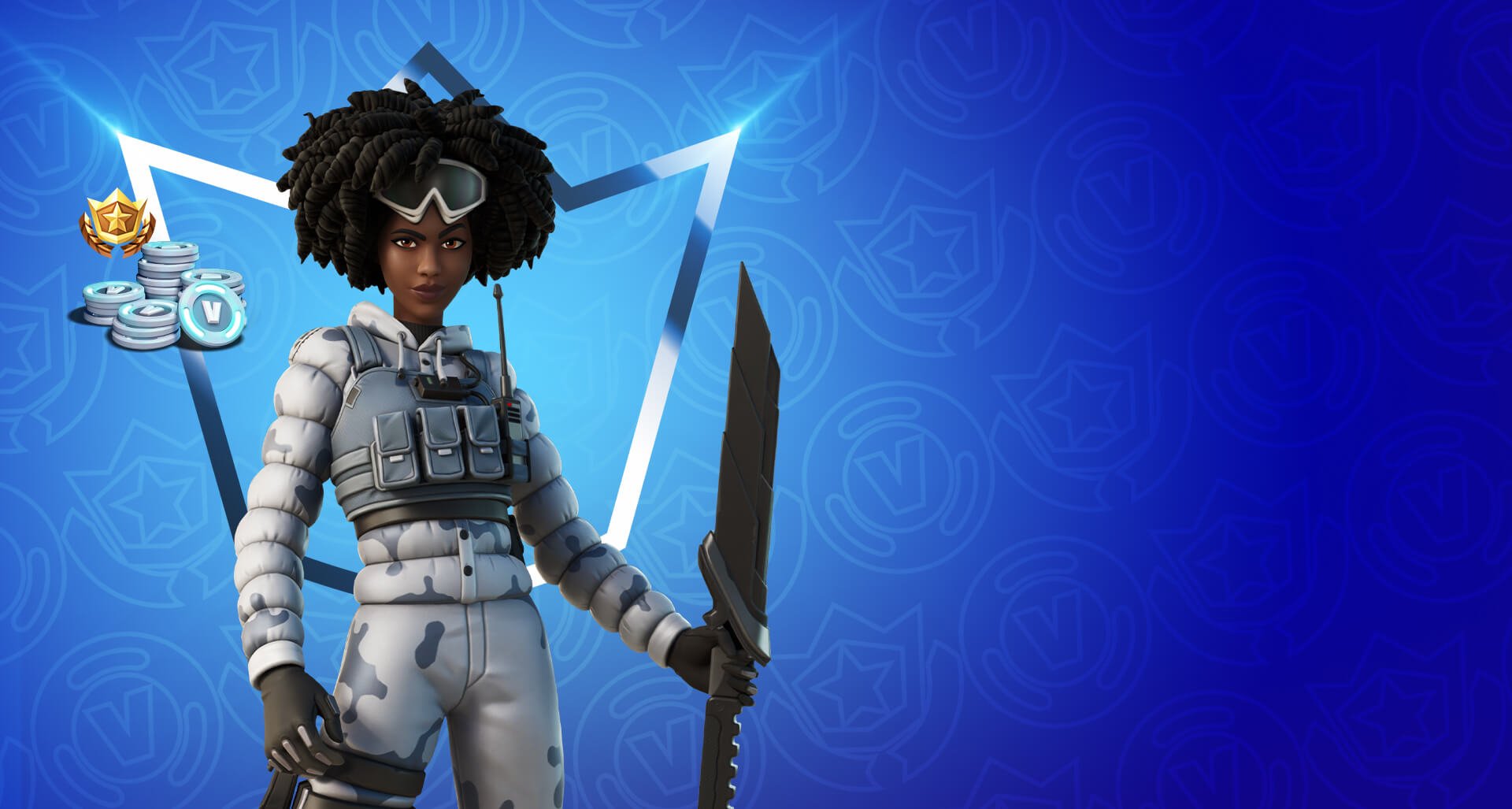 Snow Stealth Slone will be the outfit for Fortnite Crew in January 