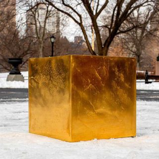 Golden cube from Fortnite appeared in New York's Central Park  