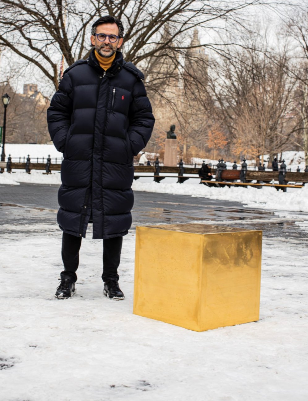 Golden cube from Fortnite appeared in New York's Central Park  