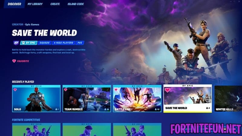 How to open Save the World mode (PvE) in Fortnite Chapter 3