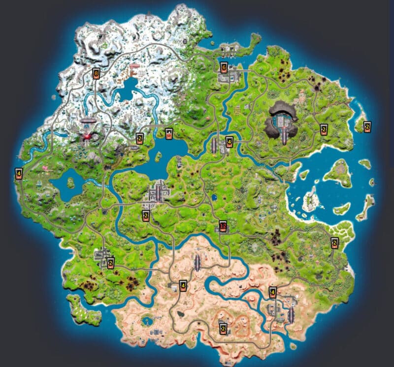 Fortnite Chapter 3 Season 2 week 1 challenges - maps and guide