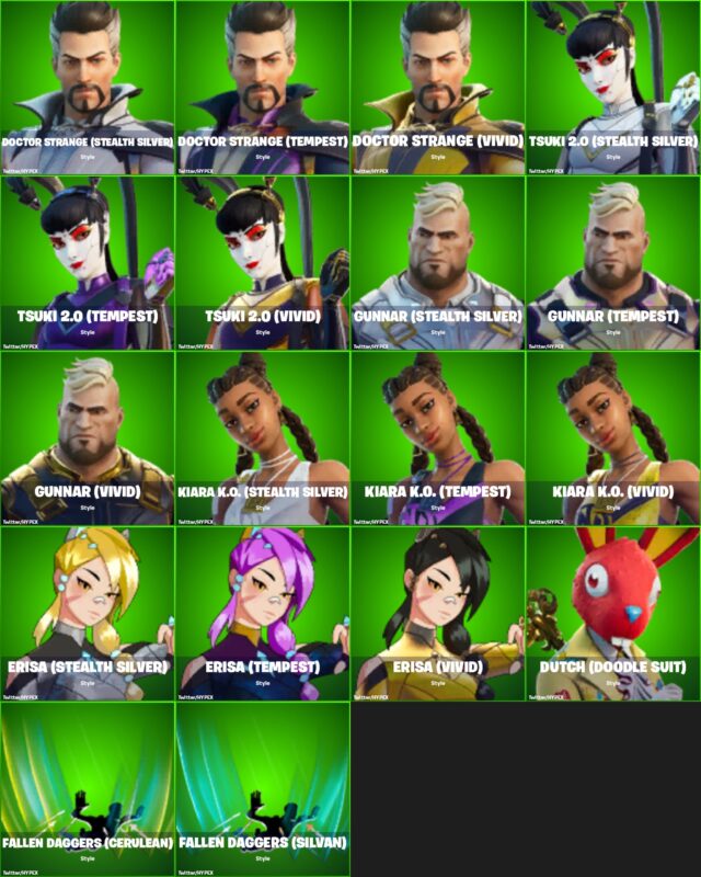 Fortnite 20.10 leaks - all the skins and other cosmetic items 