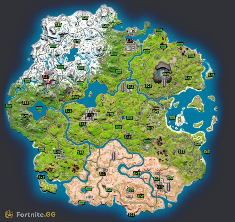 Fortnite Produce Box locations in Season 2 Chapter 3 