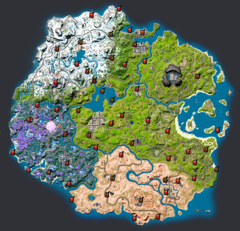 Fortnite Gas Can locations in Season 3 Chapter 3  