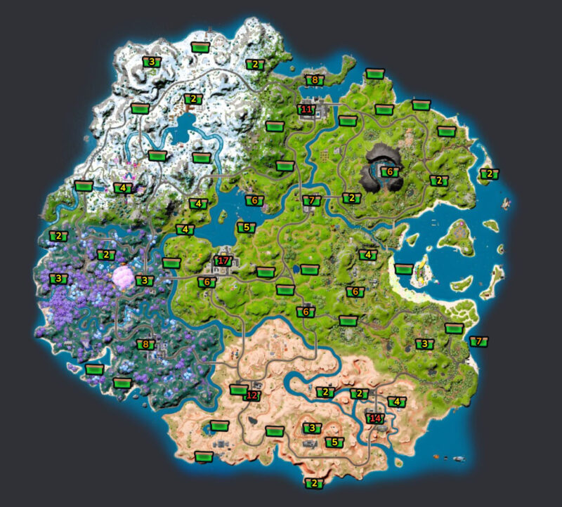 Fortnite Produce Box locations in Season 3 Chapter 3  