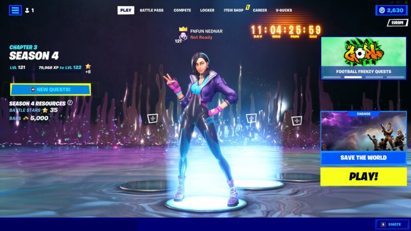 Fortnite "Fracture" event - in-game timer, date and free emote  